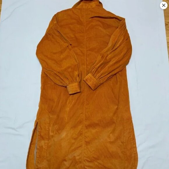 Free People - Jenna Corduroy Trench Coat - Orange - Sz XS - Picture 3 of 10